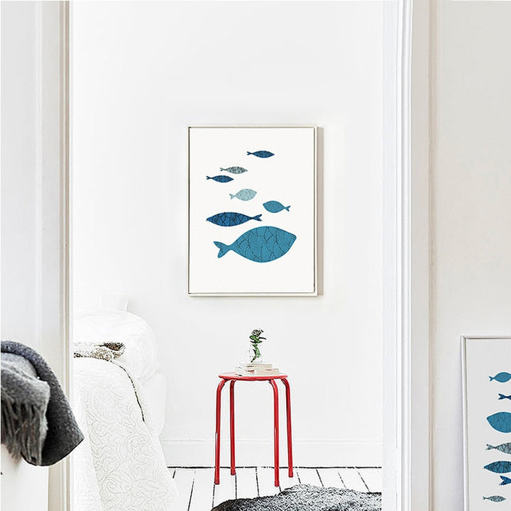 Fisk-Canvas Veggkunst Maleri