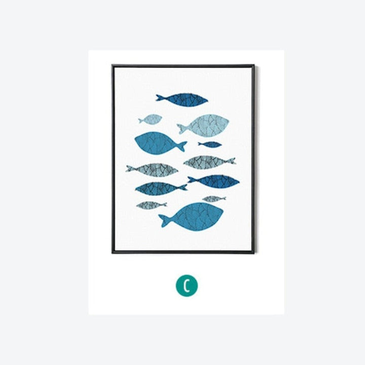 Fisk-Canvas Veggkunst Maleri