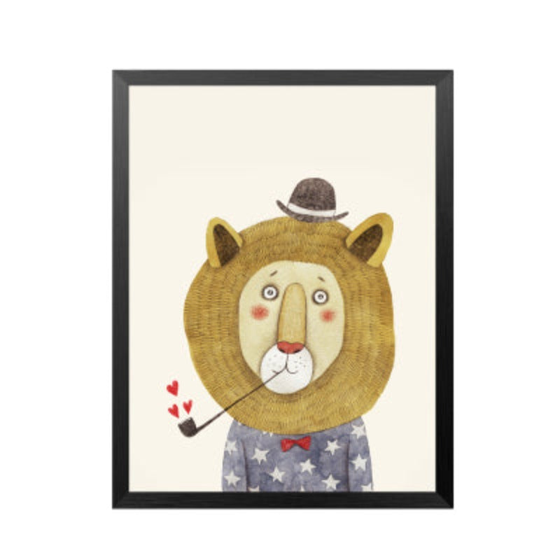 Animal Sketch Human Depiction - Canvas Wall Art Painting | Skanto