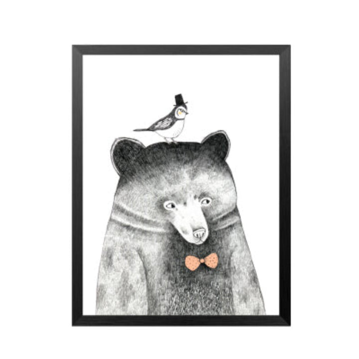 Animal Sketch Human Depiction - Canvas Wall Art Painting | Skanto