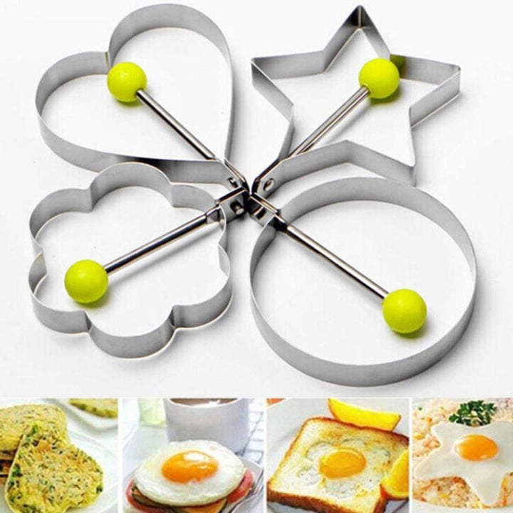 Skanto | Stål Stekt Egg Pannekake Formings Mold 4 stk sett