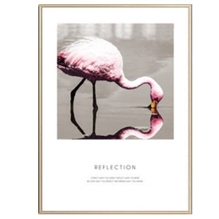 Flamingo I Landskap - Lerretvegkunstmaleri
