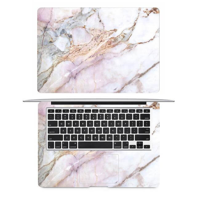 Skanto | Naturlig Marmor Hud Laptop Klistremerke for Apple Macbooks
