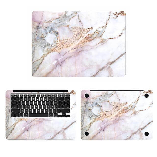 Skanto | Naturlig Marmor Hud Laptop Klistremerke for Apple Macbooks