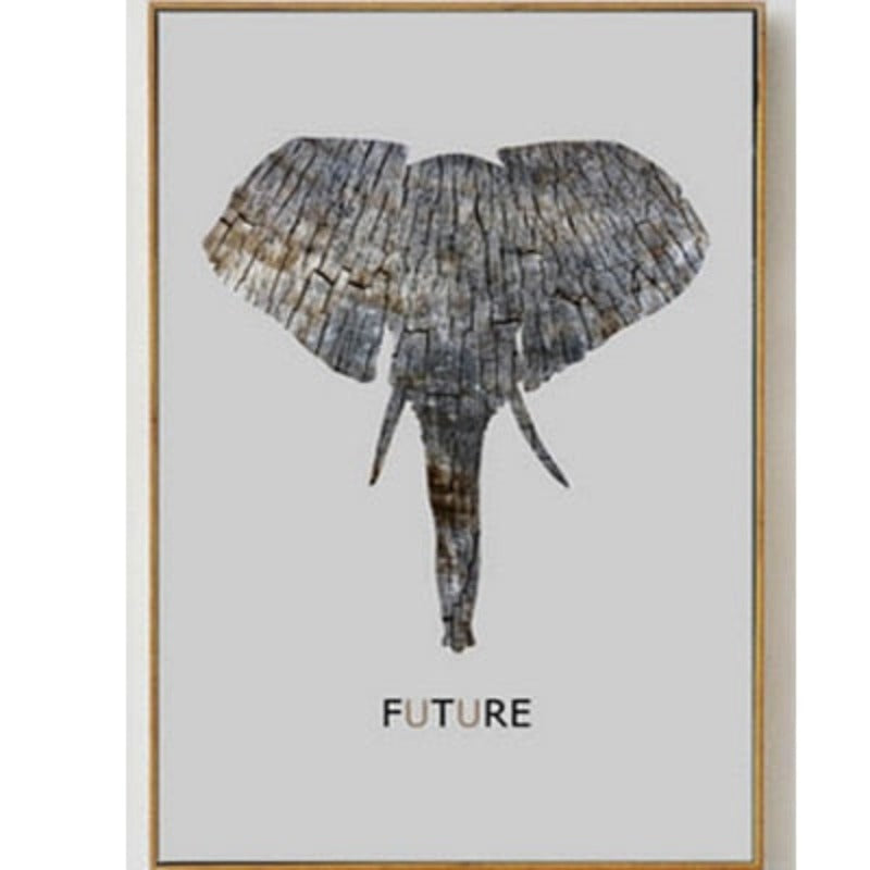 Moods Of Elephants - Lerret Veggkunst Maleri