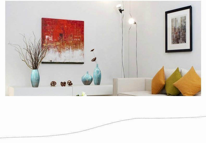 Skanto | Kreativt Design Moderne Hvit Krem Blå Keramikk Vase