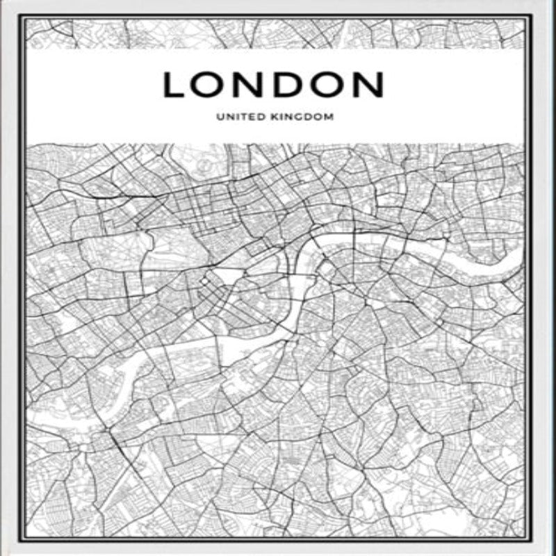 London Kart Landskap - Lerret Veggkunst Maleri