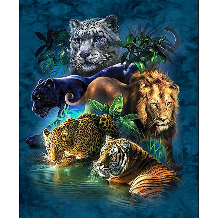 Kraftige Store Katter - GemPaint Sett | Skanto