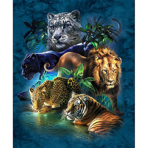 Kraftige Store Katter - GemPaint Sett | Skanto