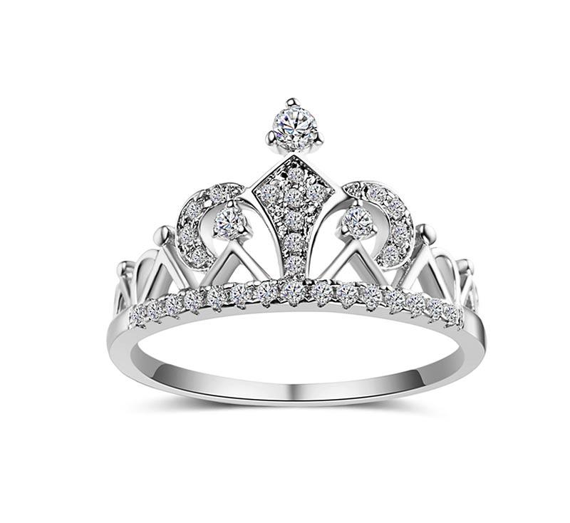 Cubic Zirconia Prinsesse Krone Ring | Skanto