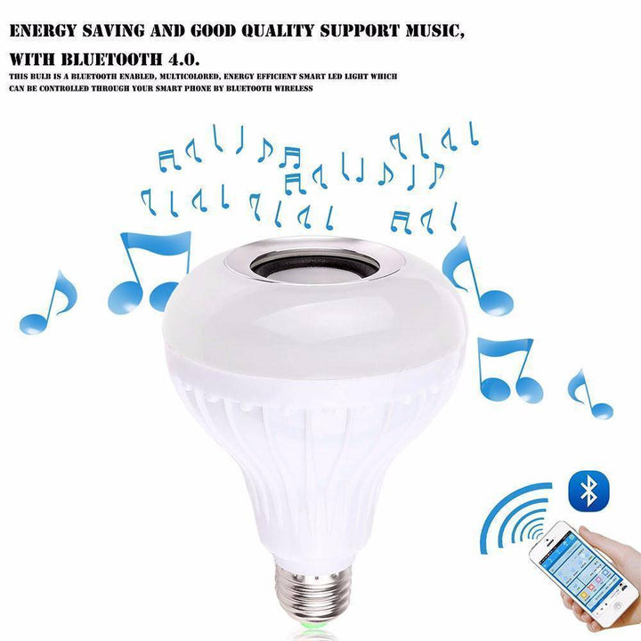 Skanto | Trådløs Bluetooth Musikklampe Lys Høyttaler - 12w LED Høyttaler Fargeendring