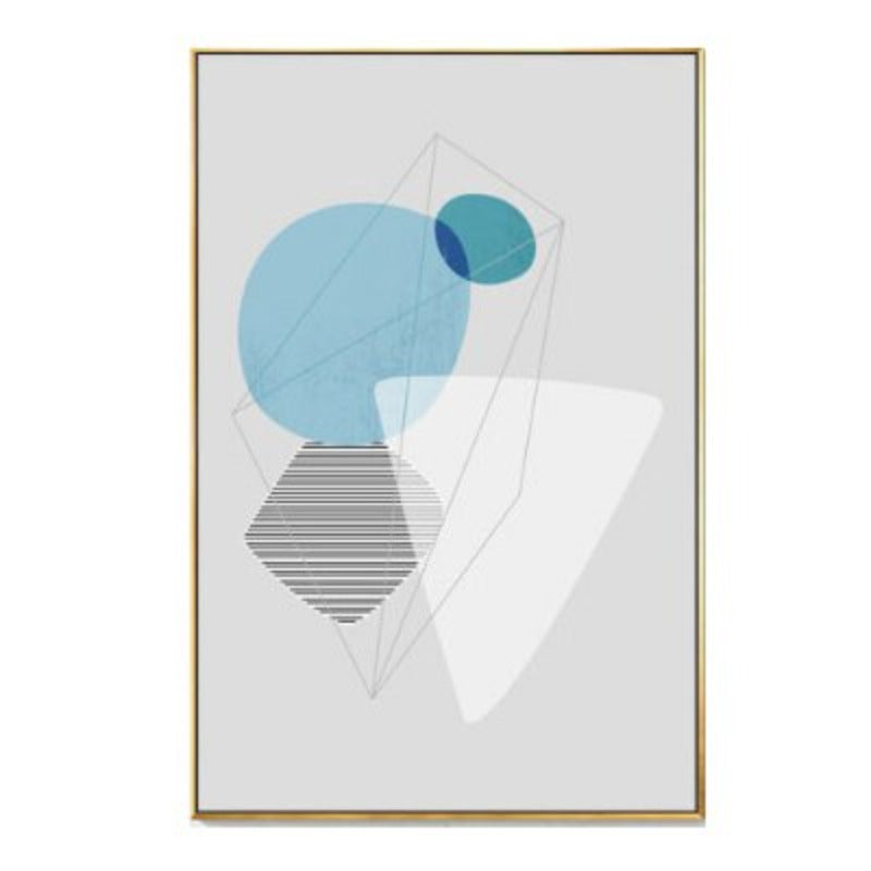 Geometrisk Kunst - Lerret Veggkunst Maleri