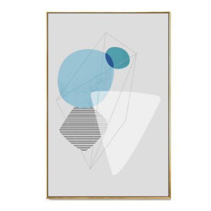 Geometrisk Kunst - Lerret Veggkunst Maleri