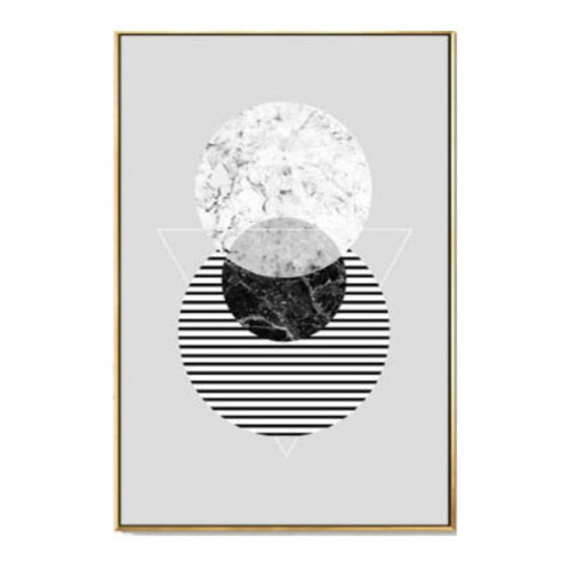 Geometrisk Kunst - Lerret Veggkunst Maleri
