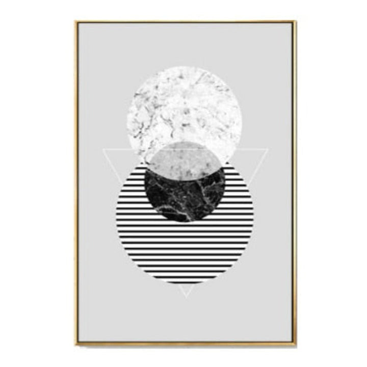Geometrisk Kunst - Lerret Veggkunst Maleri