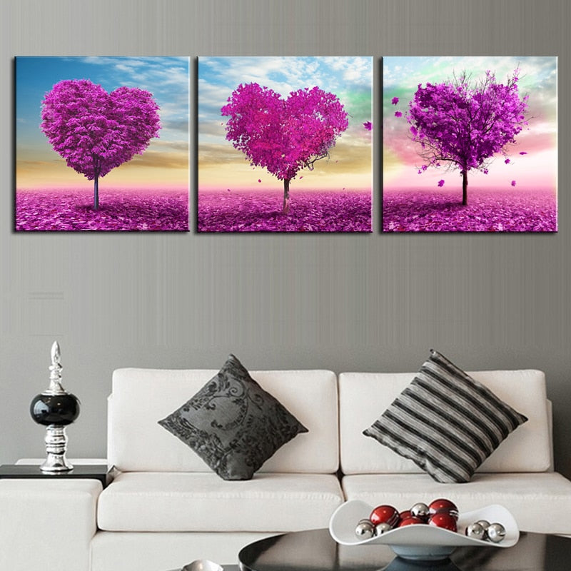 Loving Trees - Lerret Veggkunst Maleri