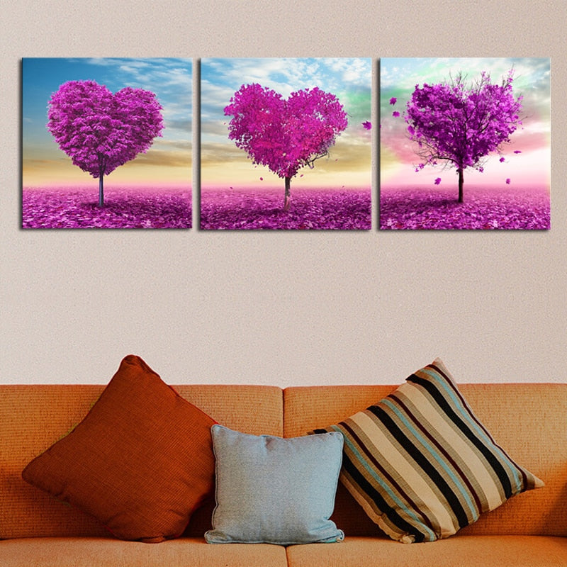 Loving Trees - Lerret Veggkunst Maleri