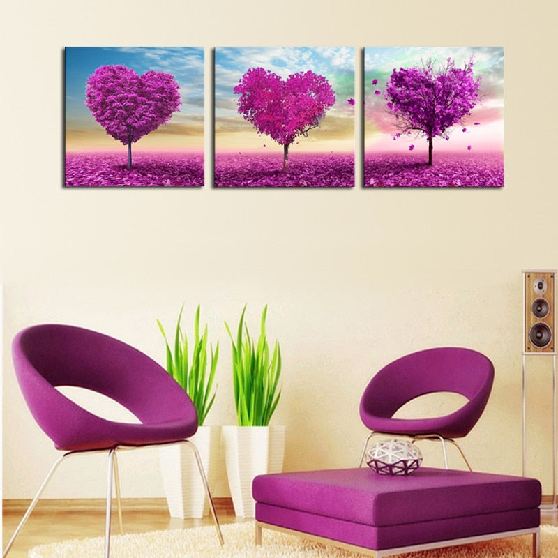 Loving Trees - Lerret Veggkunst Maleri