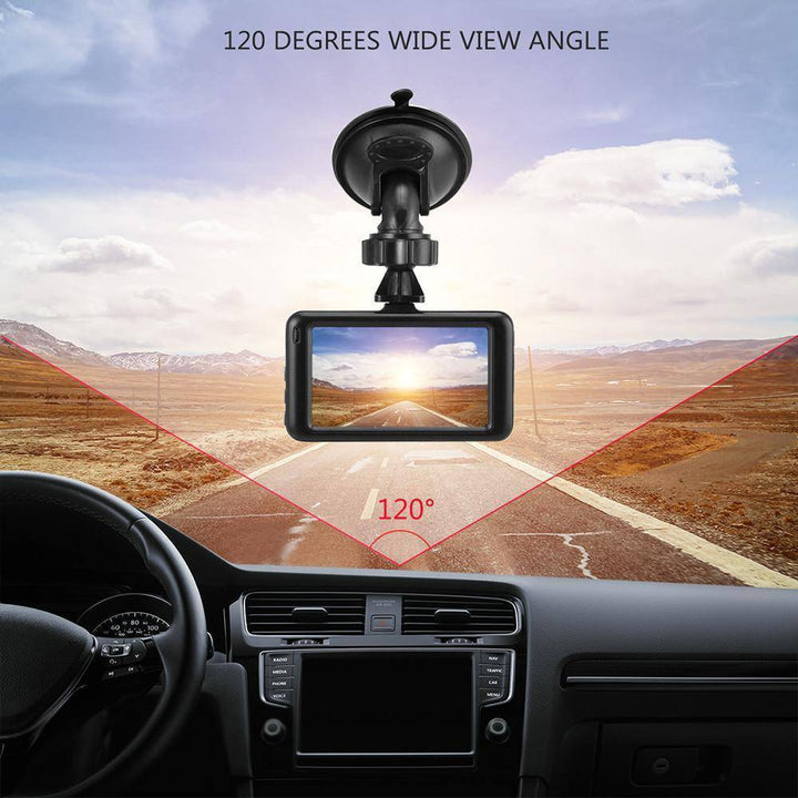 Skanto | 3 Tommer Dash Kamera Bil DVR Dash Cam Videoopptaker HDMI HD 1080P Camcorder Nattesyn Bevegelsesdeteksjon Sløyfeopptak