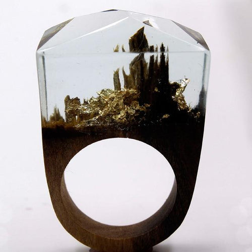 Quanta - Golden Stalagmit Harpiksring | Skanto