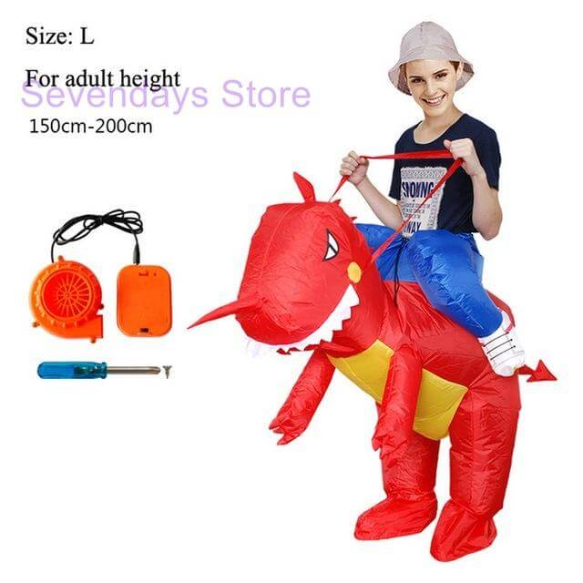 Skanto | Karneval Oppustbar Dinosaur Cowboy og forskjellig Kostyme