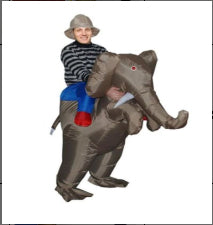 Skanto | Karneval Oppustbar Dinosaur Cowboy og forskjellig Kostyme