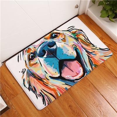 Skanto | Cartoon Style Anti-glid Hund Maleri Gulvmatte
