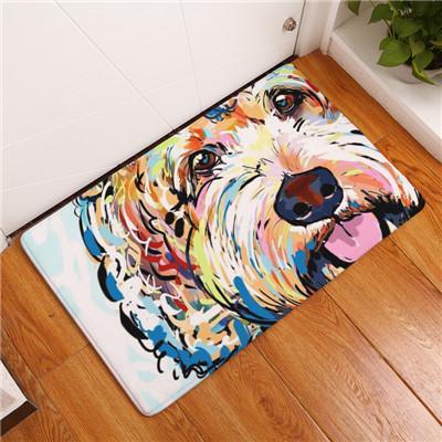 Skanto | Cartoon Style Anti-glid Hund Maleri Gulvmatte