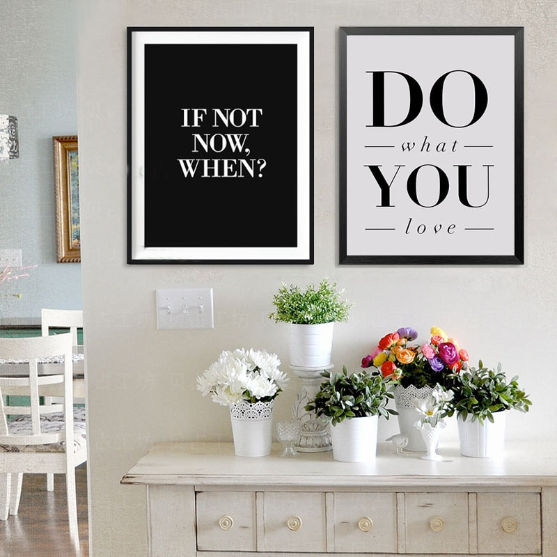 Do It Now - Lerret Veggkunst Maleri