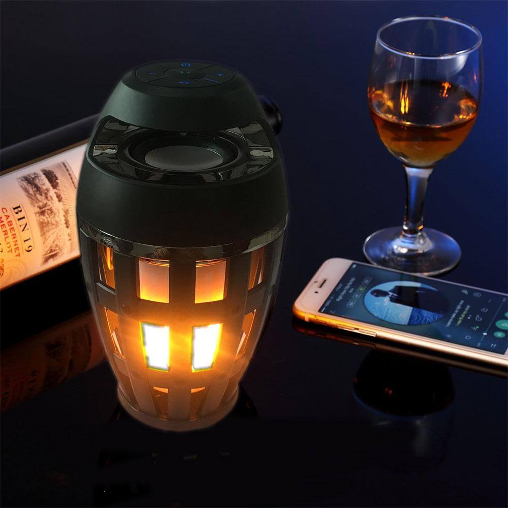 Skanto | Flame Atmosfære Lampe Lys med Bluetooth Høyttaler
