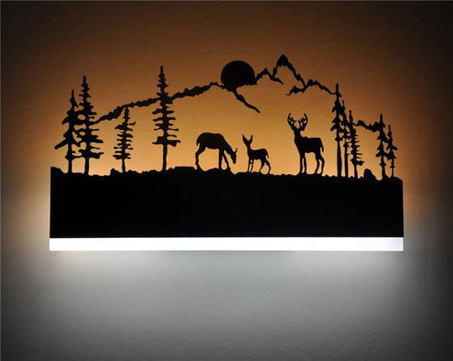 Skanto | Svart Akryl Kreativ Moderne Led Vegglamper