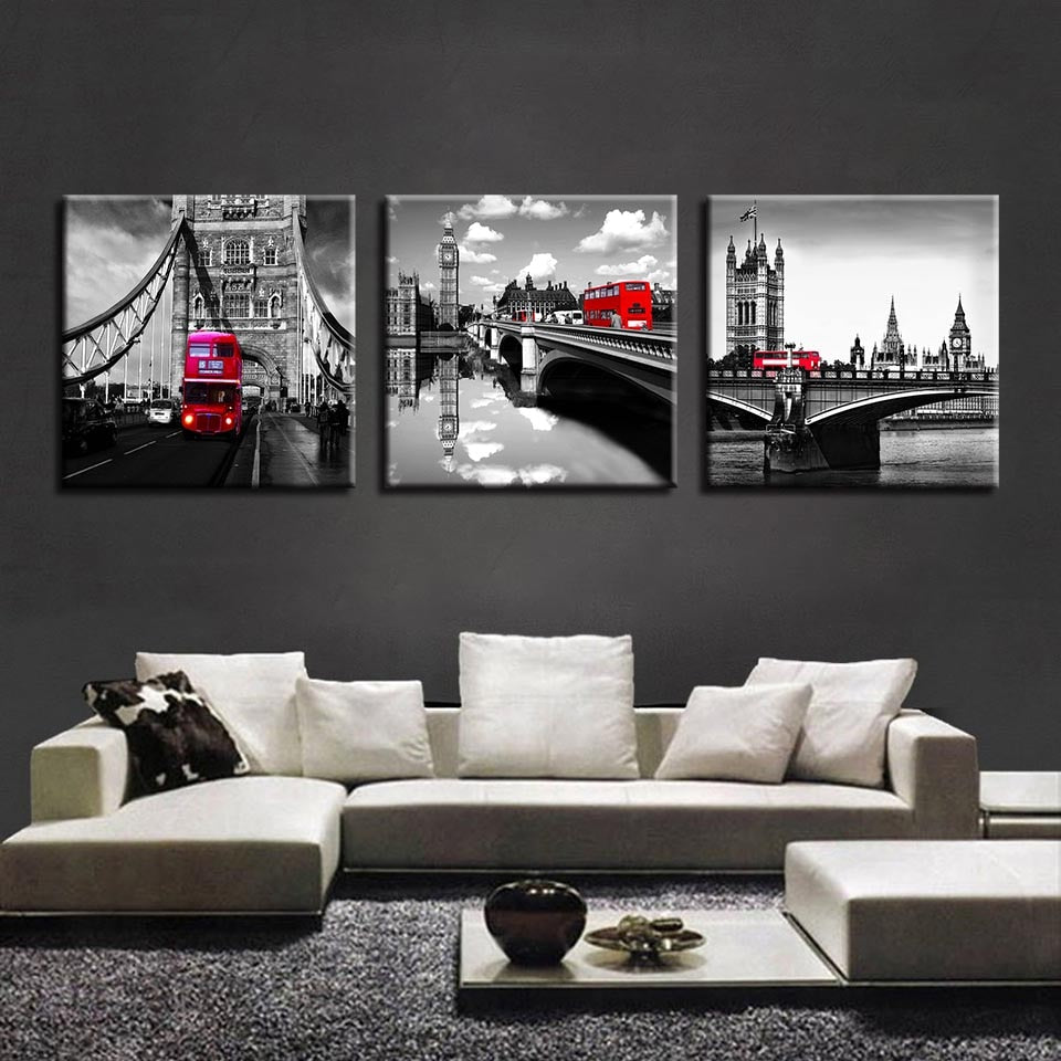 London Bridge Tower - Lerret Veggkunst Maleri
