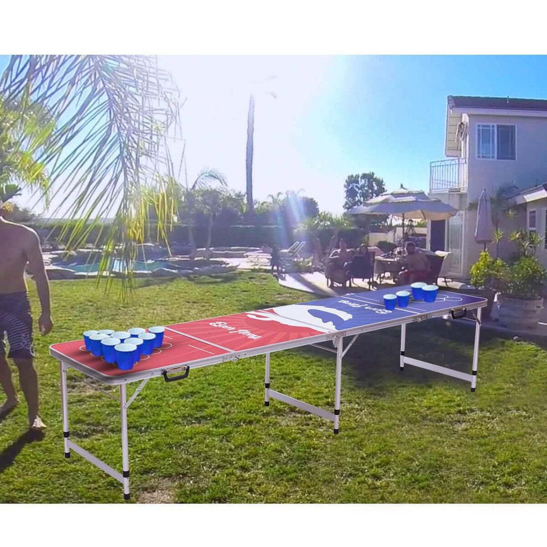 Skanto | 8FT Bærbar Innendørs Sammenleggbar Pong Bord Festspill