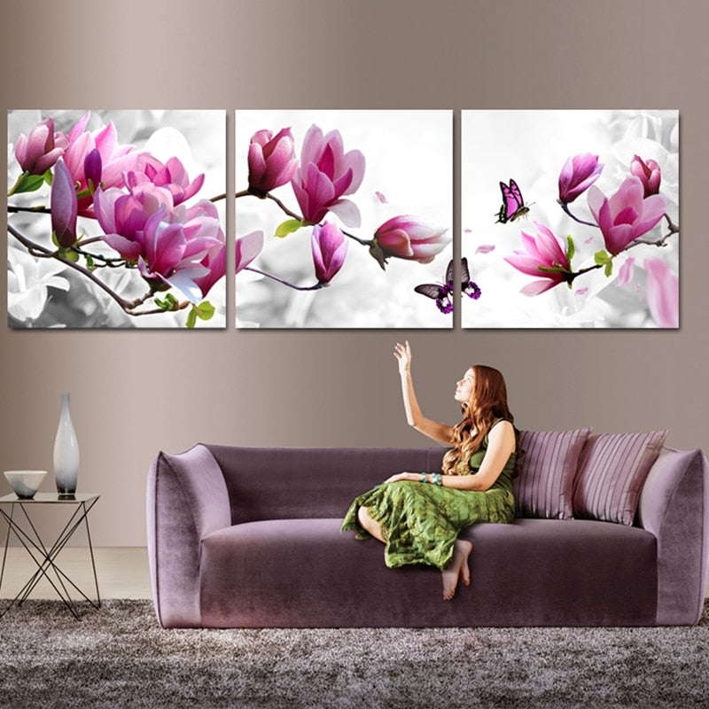 Lilla-rosa tulipanblomster - lerretbilder