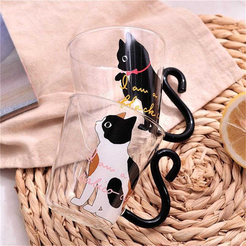 Meow - Glass Cat Mug | Skanto