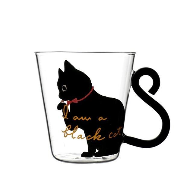 Meow - Glass Cat Mug | Skanto