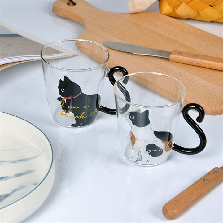 Meow - Glass Cat Mug | Skanto