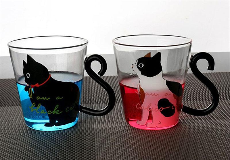 Meow - Glass Cat Mug | Skanto