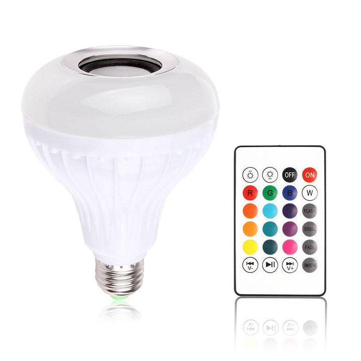 Skanto | Trådløs Bluetooth Musikklampe Lys Høyttaler - 12w LED Høyttaler Fargeendring