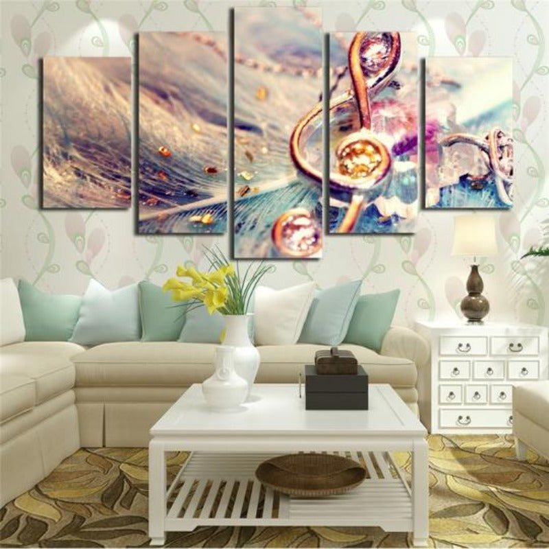 Abstract Music Note - Canvas Wall Art Painting | Skanto