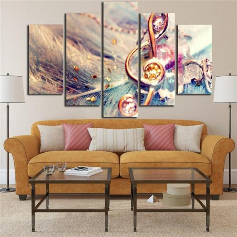 Abstract Music Note - Canvas Wall Art Painting | Skanto