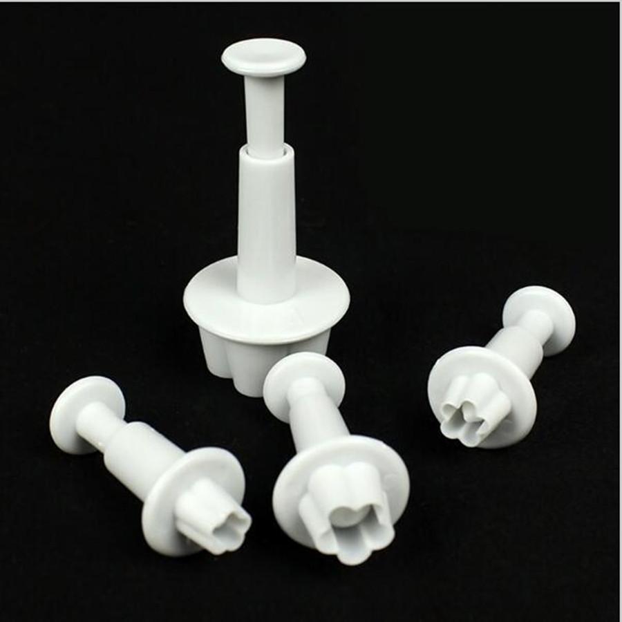 4-delt sett - Plomme Blomst Form Kake Dekorering Verktøy | Skanto