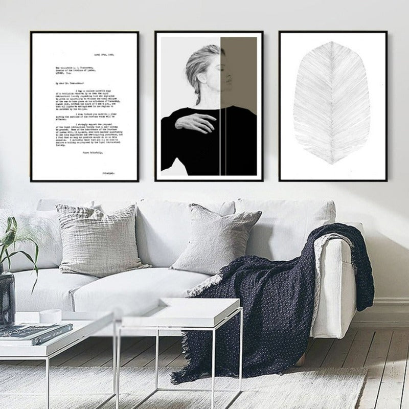 Nordisk abstrakt bladkunst – lerretsbilde