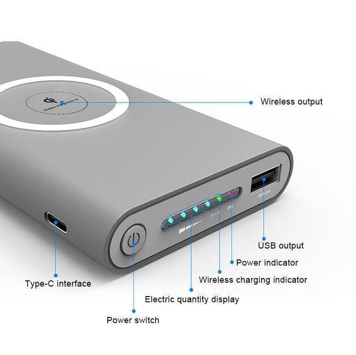 Skanto | Qi Trådløs Power Bank Lader For iPhone og Android