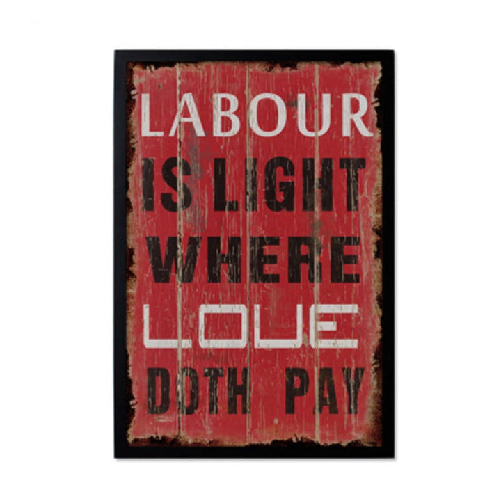 Vintage Europa-plakat Kjærlighet - Lerretsbilde