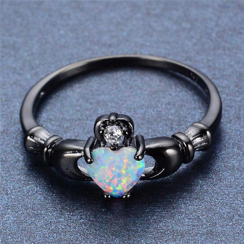 Fire Opal Heart Ring | Skanto