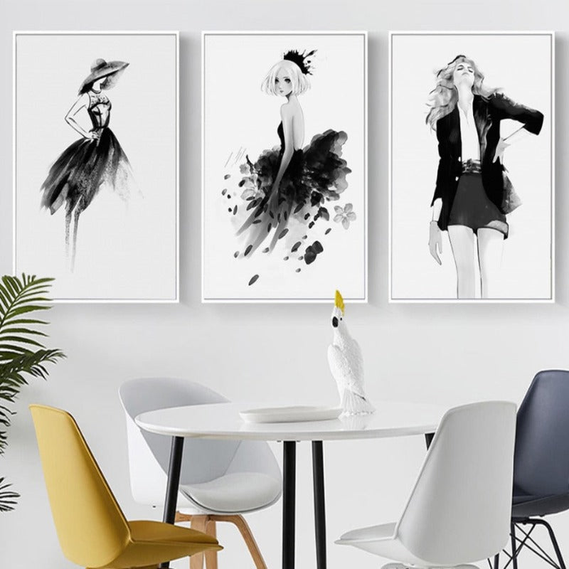 Jentetøyplakat - Lerret Veggkunst Maleri