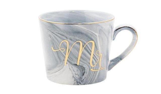 Marmor Porselen Hr & Fru Kaffe Kopper | Skanto