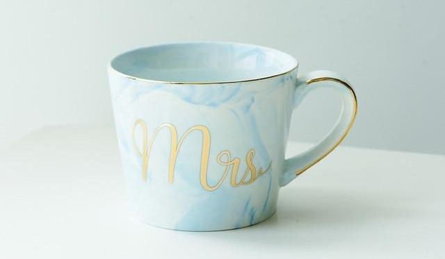 Marmor Porselen Hr & Fru Kaffe Kopper | Skanto