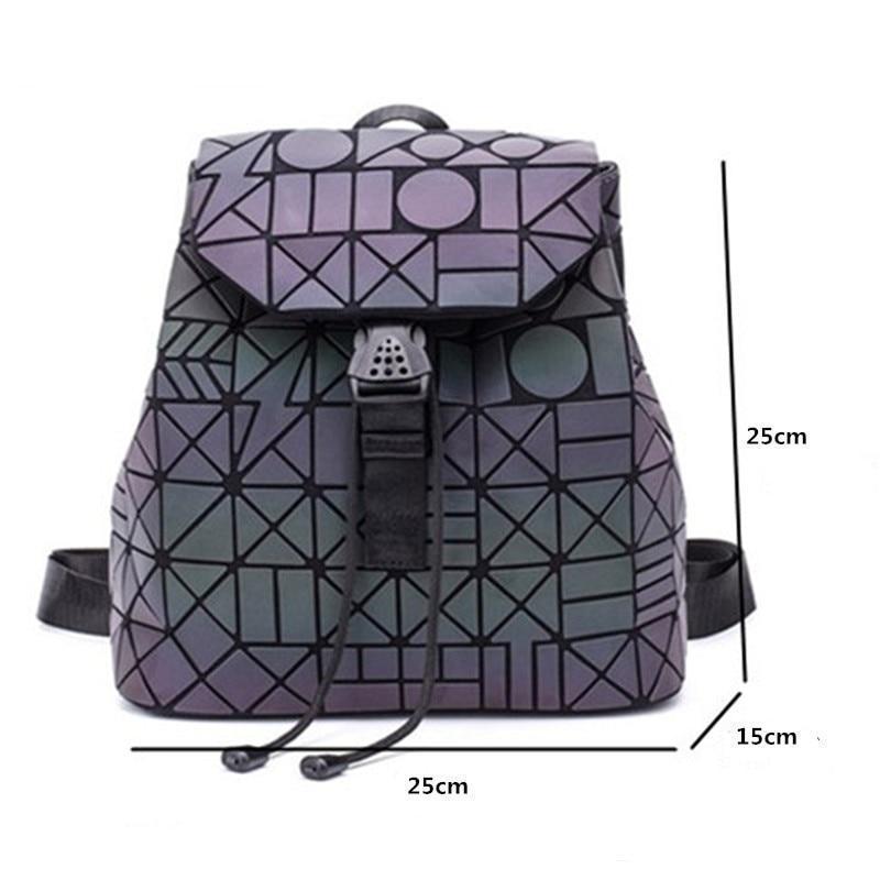 Skanto | Luminous Geometrisk Ryggsekk Dame Veske Ryggsekk